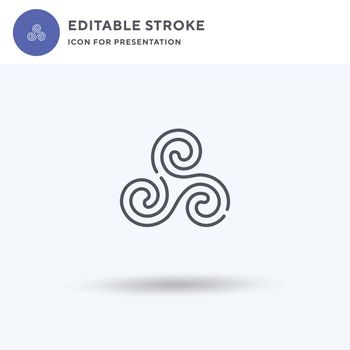 Spiral icon vector, filled flat sign, solid pictogram isolated on white, logo illustration. Spiral icon for presentation.