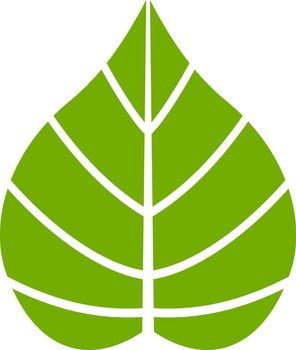 Green leaf logo. Nature sign. Tree foliage