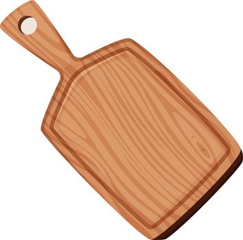 Cutting board. Kitchen wooden utensil for food chopping