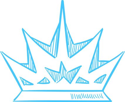 Ice crown. Noble power symbol. Royalty sign