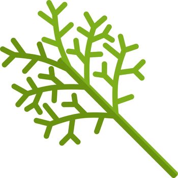 Dill icon. Green fresh cooking ingredient. Seasoning symbol