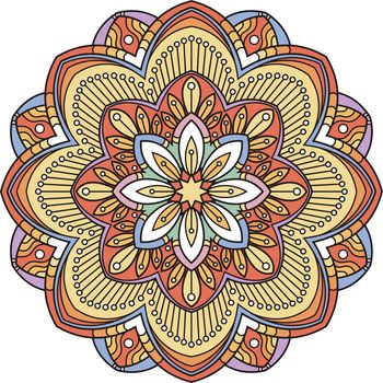 Yoga ornament. Oriental radial pattern. Meditation symbol