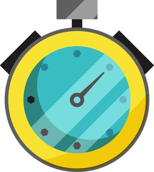 Stopwatch icon. Yellow timer clock. Deadline symbol