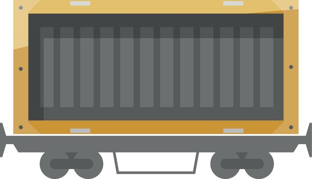 Freight wagon icon. Cargo railway transport symbol