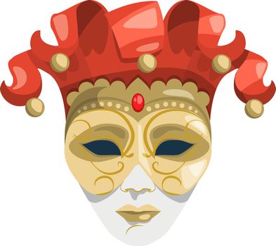 Venetian mask icon. Traditional Italian culture festival symbol