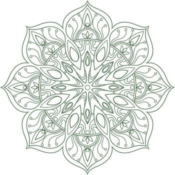 Zen circular pattern. Anti stress coloring book drawing