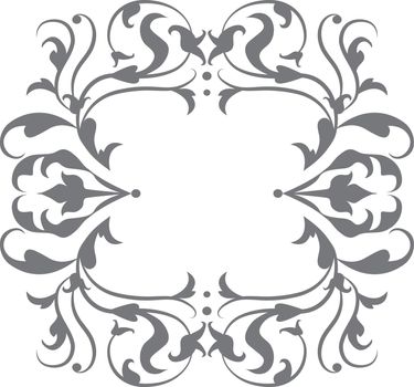 Flourish baroque frame. Vintage filigree border template