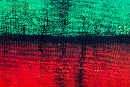 Green and red grunge colored texture background. Decorative painting.