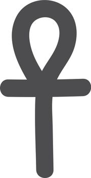 Ankh icon. Black occult symbol. Mythology sign