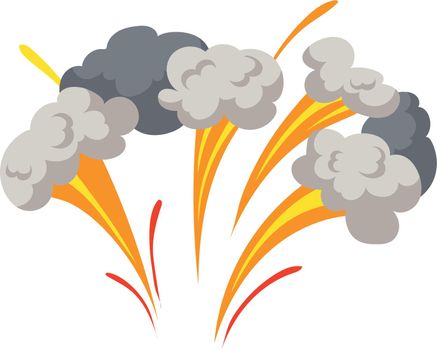 Smoke cloud comic burst. Cartoon explosion effect