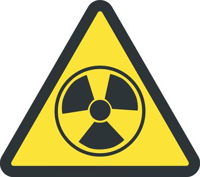 Yellow hazard triangle. Danger sign. Attention symbol