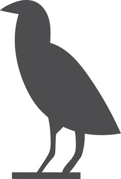 Bird egypt hieroglyph. Ancient culture black symbol