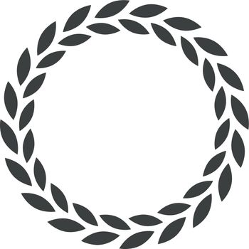 Circle wreath frame. Sport triumph greek circular symbol