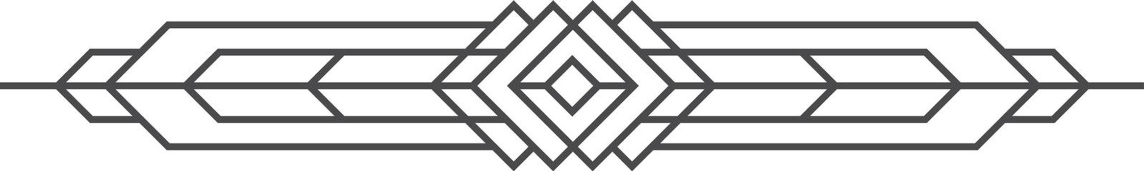 Ornament geometric header, filigree logo decor picture