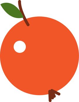 Apple icon. Stylized red fruit in trendy hand drawn style