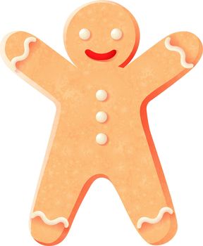 Gingerbread man Cookies. Biscuit Christmas, Halloween, Easter seasonal cookie