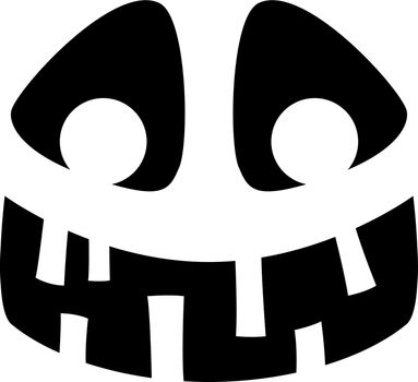 Funny skeleton face. Spooky holiday mask template