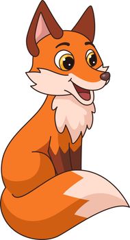 Cute fox. Dodger tod forest characters with happy face