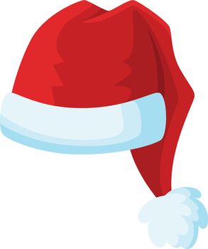 Winter holiday hat. Cartoon red cap icon