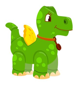 Dinosaur cartoon character. Cute dino. Soft toy for kids