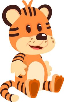 Tiger soft toy. Plush stuffed fluffy animal