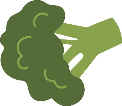 Green broccoli icon. Fresh healthy diet cabbage