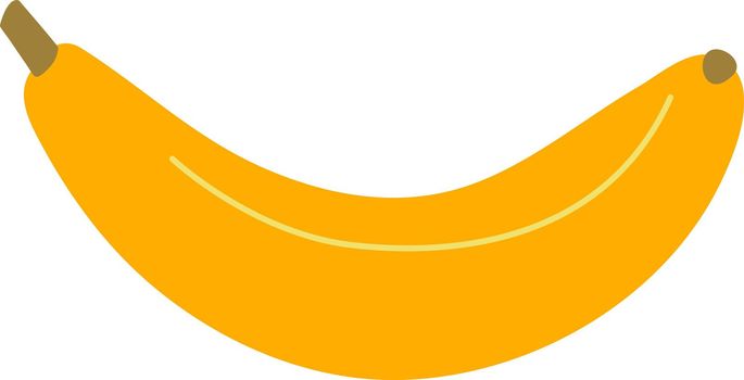 Banana icon. Tropical jungle yellow fruit in simple style