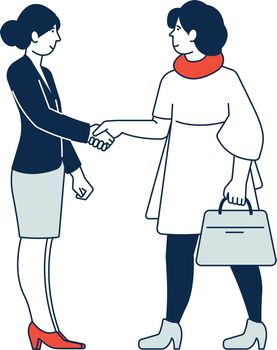 Women handshake. Business deal closed. Agreement symbol