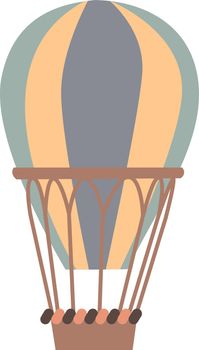 Hot air balloon. Cute kid dream symbol