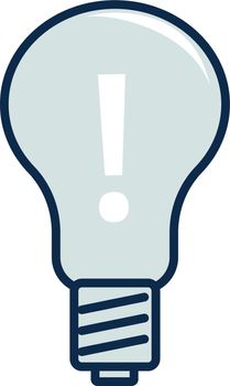 Important idea icon. Light bulb with exclamation point
