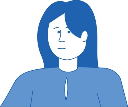 Woman face portrait. Generic app profile picture