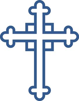 DEcorative christian cross symbol. Holy trinity sign