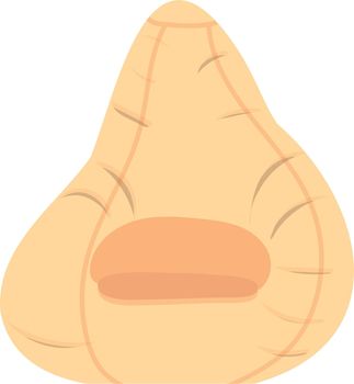 Lazy soft chair icon. Comfortable round seat