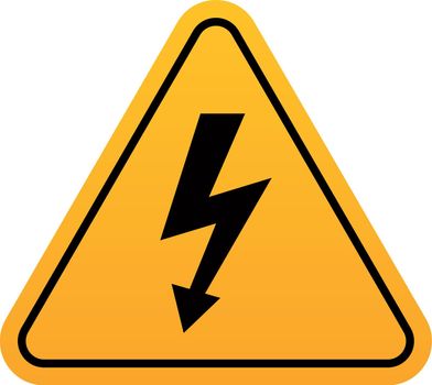 Electric power safety sign. Caution sticker. Danger label