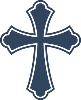 Religious cross icon. Faith symbol. Christian sign