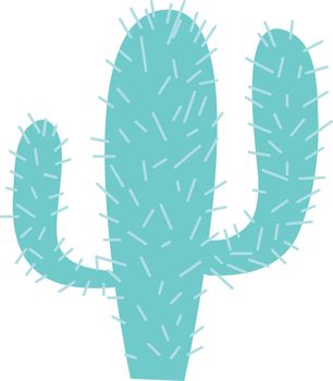 Stylized cactus silhouette. Cute desert succulent symbol