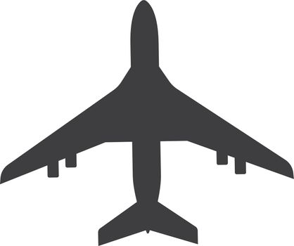 Airplane icon. Black airport sign. Plane symbol
