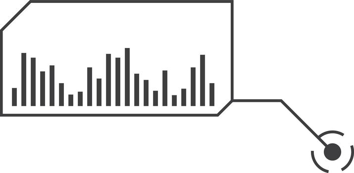 Chart callout. Statistic dashboard icon. Futuristic hud