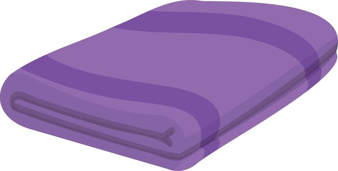 Soft purple towel stacked. Bathroom hygiene cloth