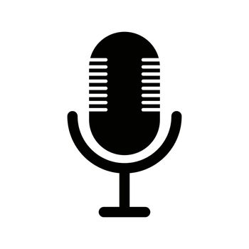 Modern microphone icon. Karaoke icon. Vector.