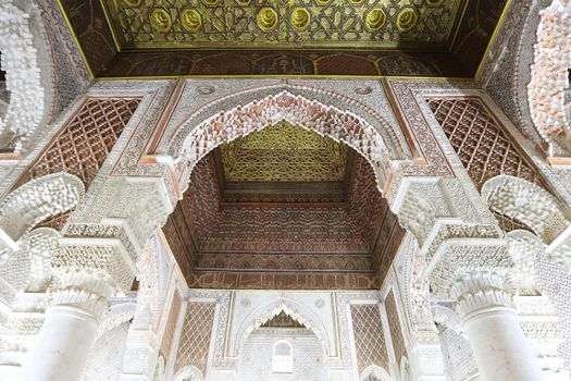 Saadiens Tombs in Marrakech in Morocco