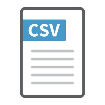 CSV file icon. Import and export files. Vectors.