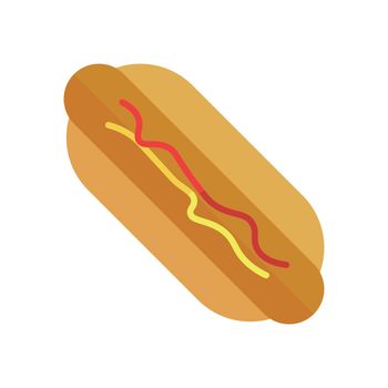 Hot dog icon. Fast food. Vector.