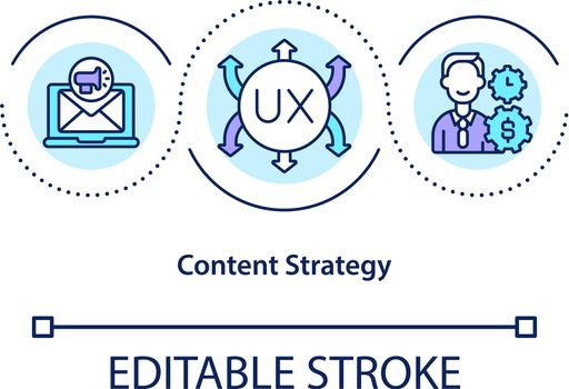 Content strategy concept icon