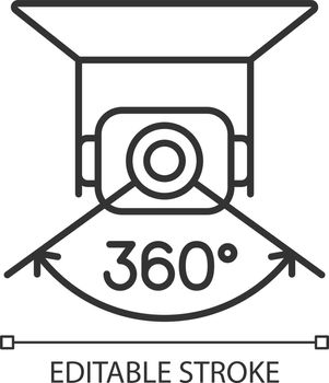 Full camera rotation linear manual label icon