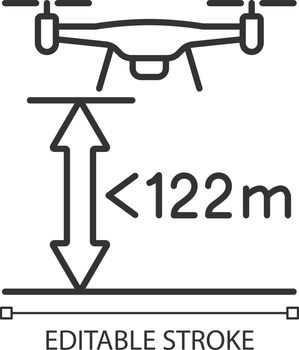 Max flight height linear manual label icon