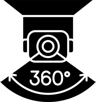 Full camera rotation black glyph manual label icon