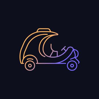 Coco taxi gradient vector icon for dark theme
