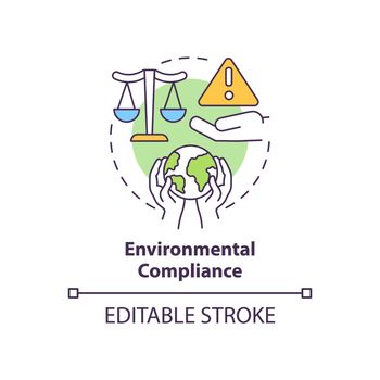 Environmental compliance concept icon