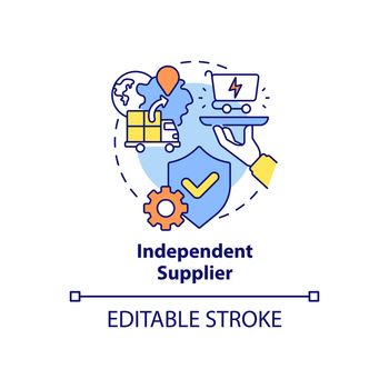 Independent supplier concept icon